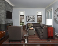 Brookdale Den - contemporary - family room - detroit