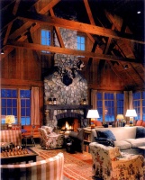 lakeside resort - traditional - family room - chicago