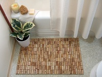 Wine cork bath mat - contemporary - bathroom - san francisco