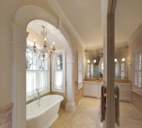 Arch accenuates tub in Master Bath - traditional - bathroom - charleston