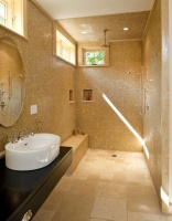 Carpenter Gothic Shower - modern - bathroom - boston