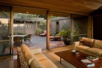 Courtyard - contemporary - living room - san francisco