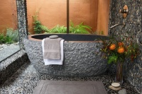 Stone Soaking Tub - eclectic - bathroom - san francisco