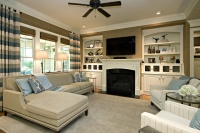 Clean & Simple Lines - traditional - family room - raleigh