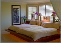 Double queen beds for an old married couple - contemporary - bedroom - los angeles