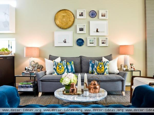 Family Heritage in a Modern Home - eclectic - living room - chicago