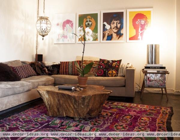 Bohemian Eclectic Vintage Living Room