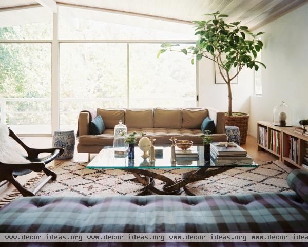 Bohemian Eclectic Midcentury Living Room