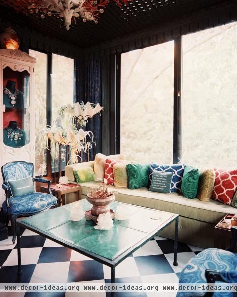 Eclectic Hollywood Regency Traditional Living Room