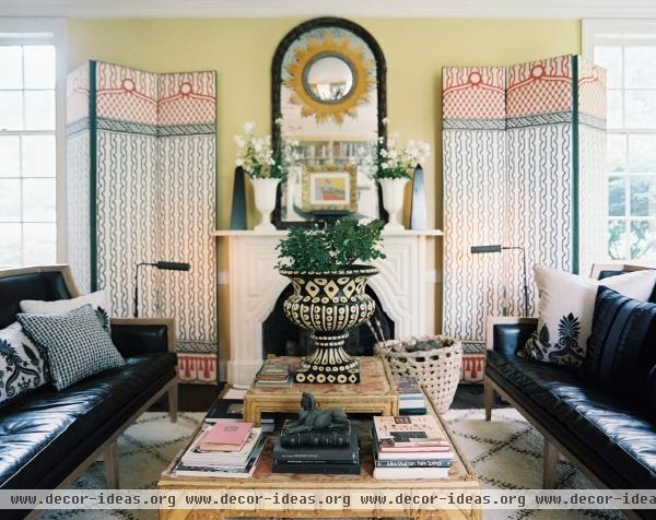 French Bohemian Eclectic Traditional Vintage Living Room