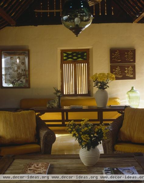 Asian Tropical Living Room