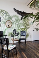 Eclectic Tropical Living Room