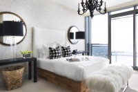 Contemporary Eclectic Hollywood Regency Bedroom