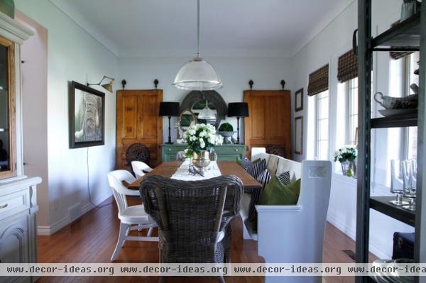 eclectic dining room by Esther Hershcovich