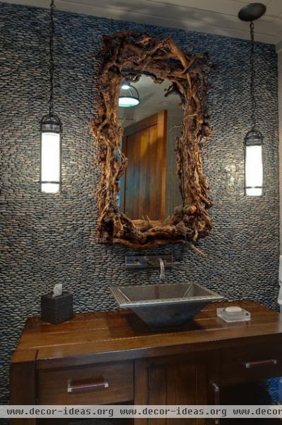 modern powder room by Moon Bros Inc