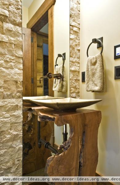 OKANAGAN LOG HOME - modern - bathroom - other metro