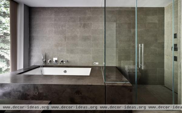 Restored 1969 Modern Glass House - modern - bathroom - new york