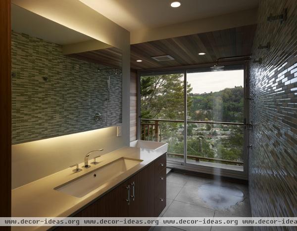 Wet room with a view - modern - bathroom - san francisco