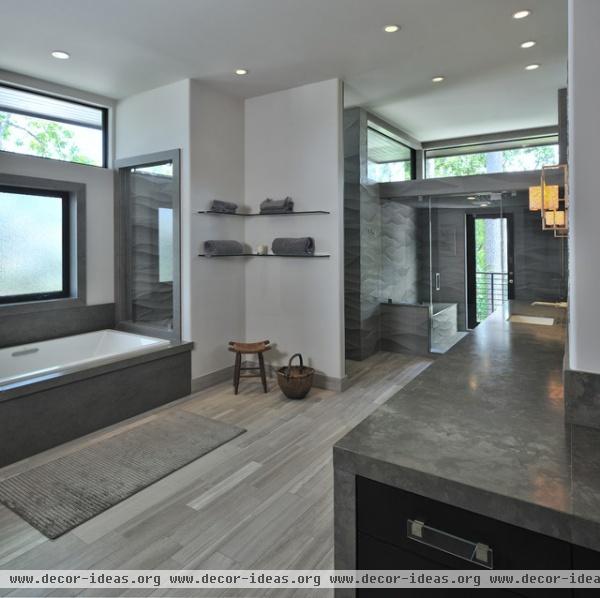 Modern living - contemporary - bathroom - houston