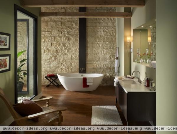 Eldorado Stone Oyster Cut Coarse Stone - contemporary - bathroom - san diego