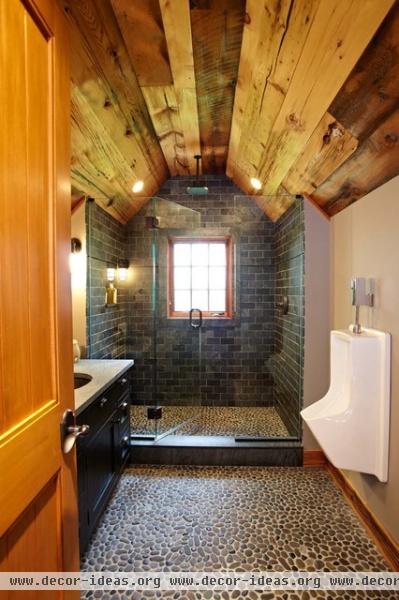 Ultimate man cave and sports car showcase - traditional - bathroom - new york