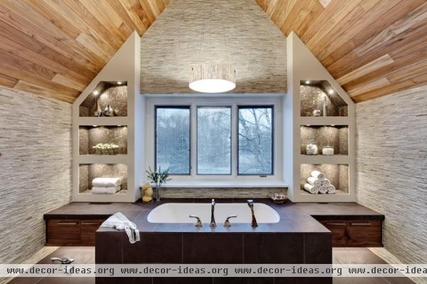 Transitional Master Bath - contemporary - bathroom - chicago