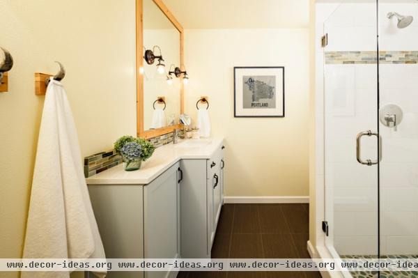 Industrial Chic Basement - contemporary - bathroom - portland