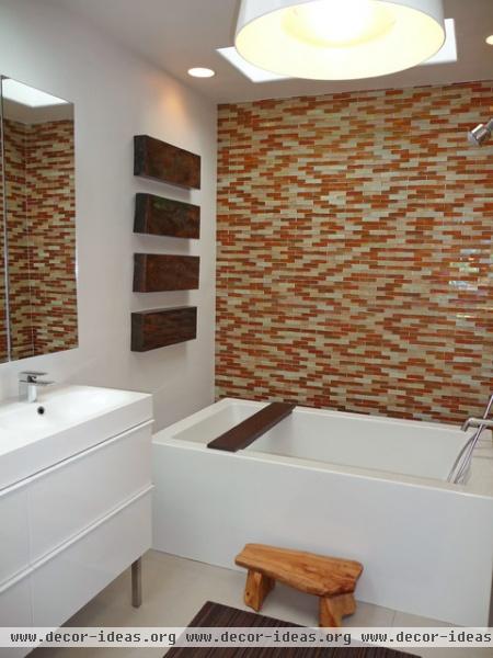 Modern Bathroom with Stunning Tile - modern - bathroom - san diego