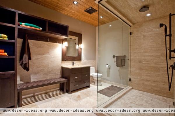 Lake Cabin - contemporary - bathroom - calgary