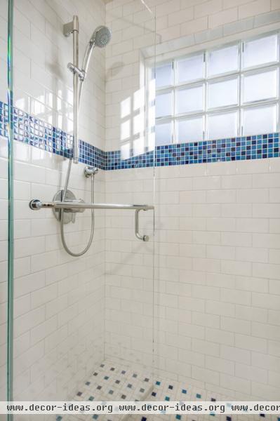 Recycled Glass Mosaic Tile - traditional - bathroom - san francisco