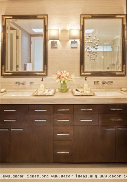 Master Bath His & Hers Vanity - contemporary - bathroom - los angeles