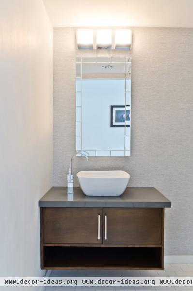 Modern powder room - modern - bathroom - los angeles