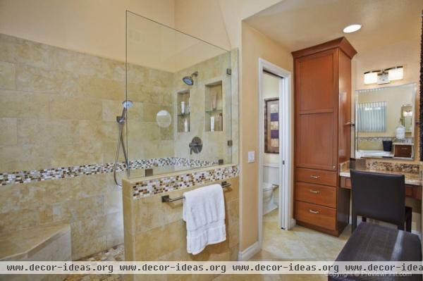 Dramatic Master Bath & Fireplace Remodel University City - contemporary - bathroom - san diego