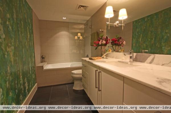 Contemporary high rise - contemporary - bathroom - houston