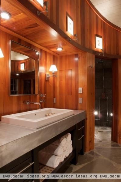 Great Camps House - contemporary - bathroom - other metro