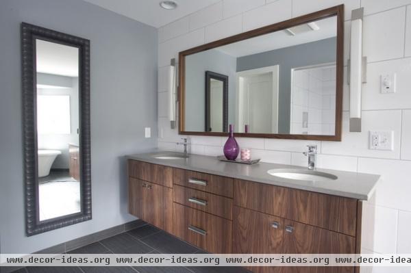 Sleek master bathroom vanity - contemporary - bathroom - minneapolis