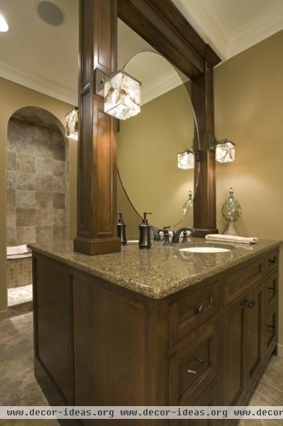 Master Bath with Two-Sided Vanity - traditional - bathroom - minneapolis