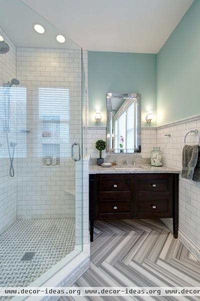 Zig while Zagging - traditional - bathroom - st louis