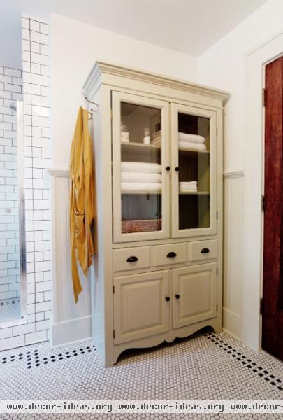 TV Armoir to Linen Cabinet - traditional - bathroom - wichita