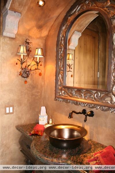 Refined Eclectic Powder Room - mediterranean - bathroom - phoenix