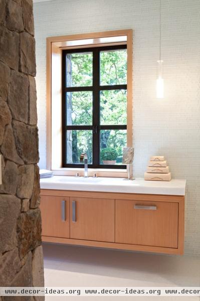 Fieldstone Guest Cottage - contemporary - bathroom - san francisco