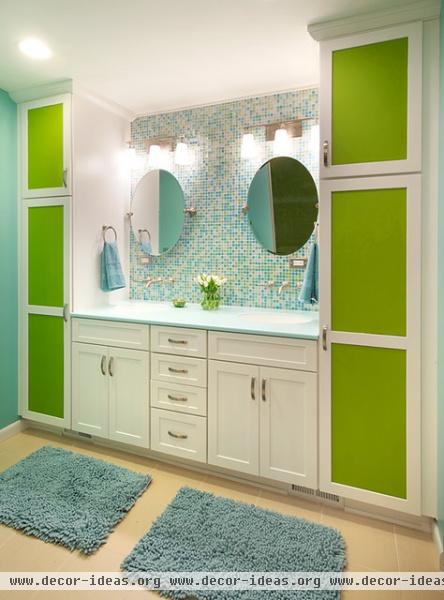 Colorful and Modern Bathroom - contemporary - bathroom - dc metro