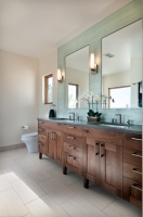 Walnut Bathroom Vanity - modern - bathroom - denver