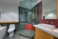 Bamboo and stone with a hint of color - modern - bathroom - san francisco