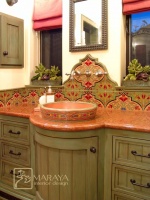 Spanish Bathroom with Malibu Tile - mediterranean - bathroom - santa barbara