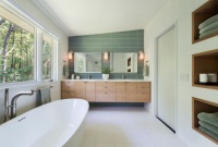 Mid Century Modern in Lincoln - modern - bathroom - boston