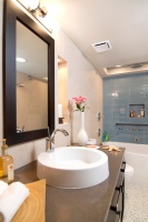 Condo small bath: Transitional - eclectic - bathroom - other metro