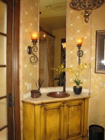 Old World Powder Room - mediterranean - bathroom - phoenix