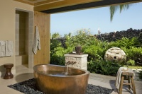 Master Bath and Garden - tropical - bathroom - hawaii