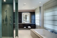 Contemporary His and Hers Master Bath - contemporary - bathroom - chicago